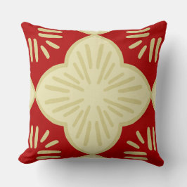 Red tile pattern kudde