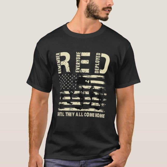 RED Tills alla Kom Home Support American Troo T Shirt (Framsida)