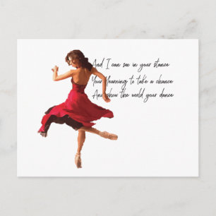Red Tiny Dancer Series Vykort