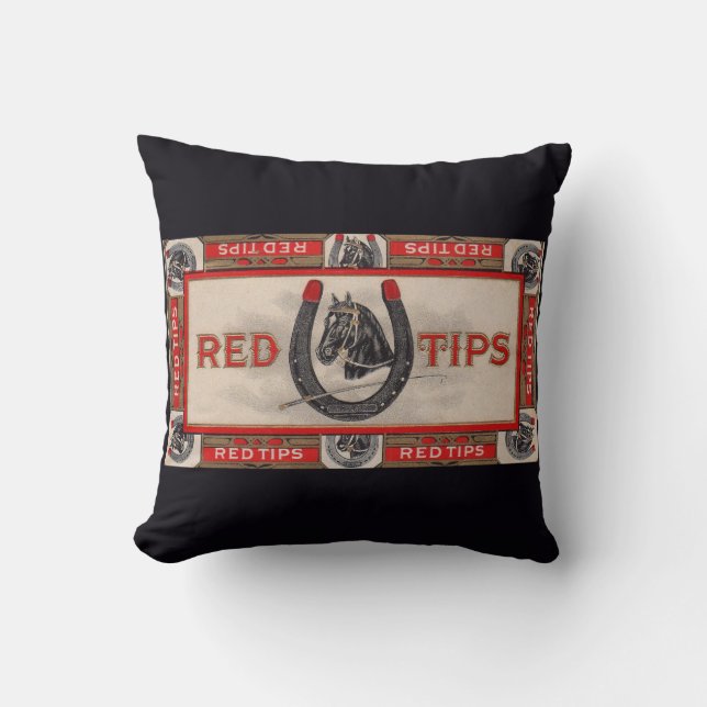 Red Tips cigar etikett Kudde (Framsida)