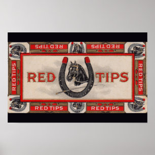 Red Tips cigar etikett Poster