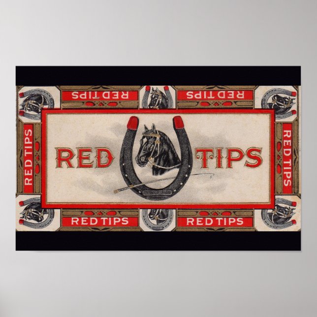 Red Tips cigar etikett Poster (Framsidan)