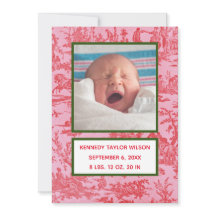 Red Toile Birance Card