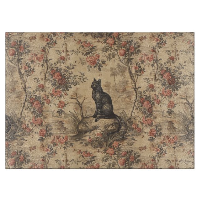 Red Toile Chinoiserie Cat Damask (Framsidan)