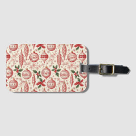 Red Toile Chinoiserie Christmas Ornaments Bagagebricka