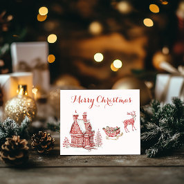 Red Toile jul Kort