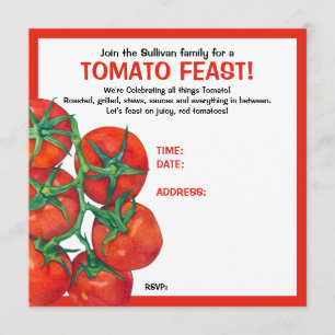 Red Tomates Feast Inbjudningskort