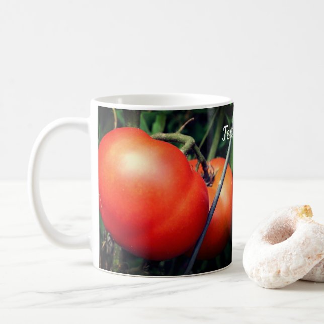 Red Tomates Nature Personlig Kaffemugg (Med munk)