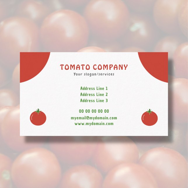 Red Tomato Affärskort Visitkort (Tomato Business Card)