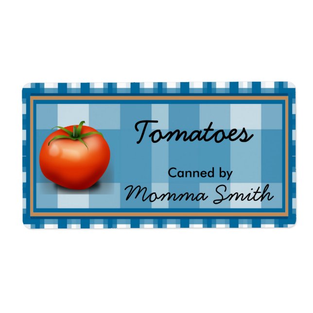 Red Tomato Anpassningsbar Caniting Labels Fraktsedel (Framsidan)
