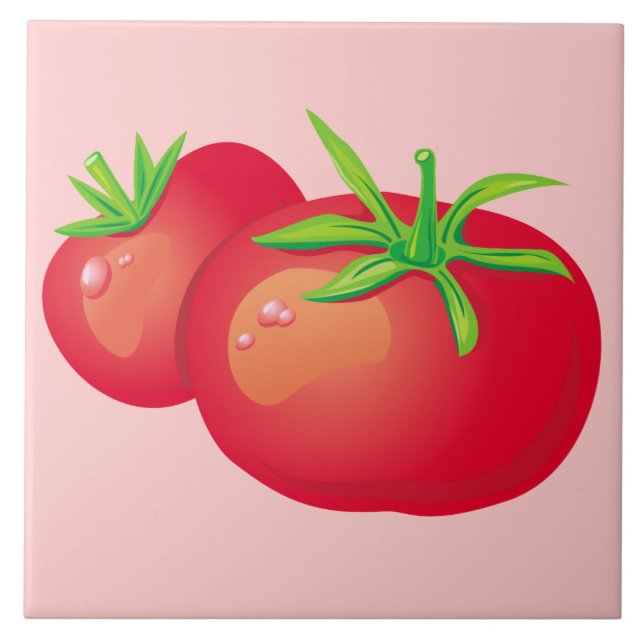 Red Tomato Decorative Kitchen Tile Kakelplatta (Framsidan)