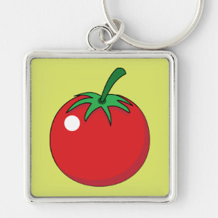 Red Tomato Fyrkantig Silverfärgad Nyckelring