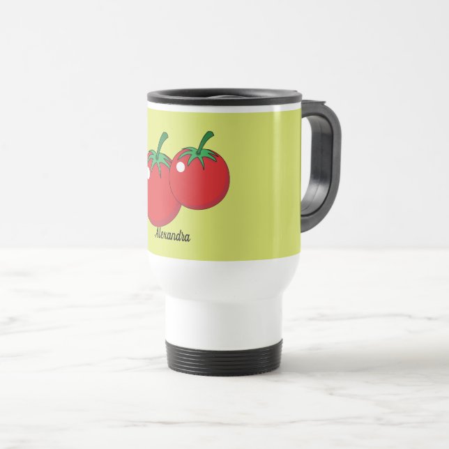 Red Tomato | Lägg till namn eller text Resemugg (Framsida höger)