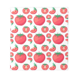 Red Tomato Mönster Cute So Funny Anteckningsblock