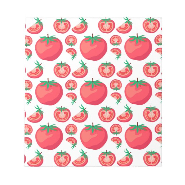 Red Tomato Mönster Cute So Funny Anteckningsblock (Framsida)