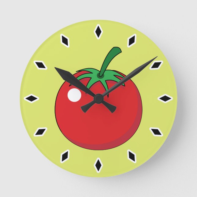 Red Tomato Rund Klocka (Framsida)