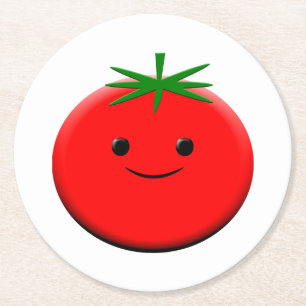 Red Tomato Underlägg Papper Rund