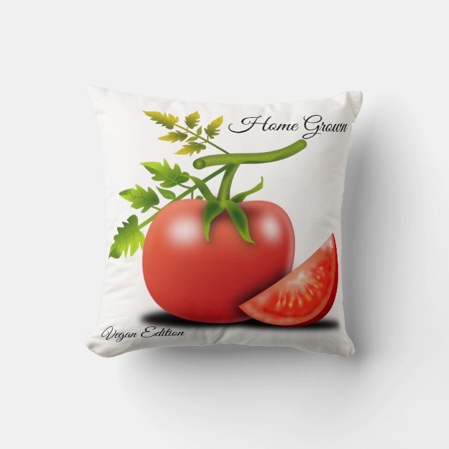Red Tomato Vegetable Fruit Kudde (Framsida)