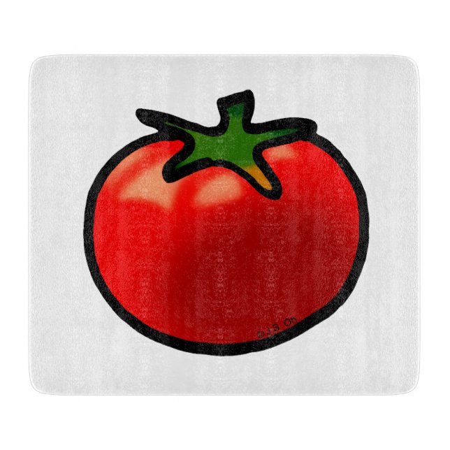 Red Tomato Whimsical Anpassningsbar Art (Framsidan)
