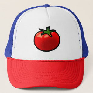 Red Tomato Whimsical Anpassningsbar Art Keps
