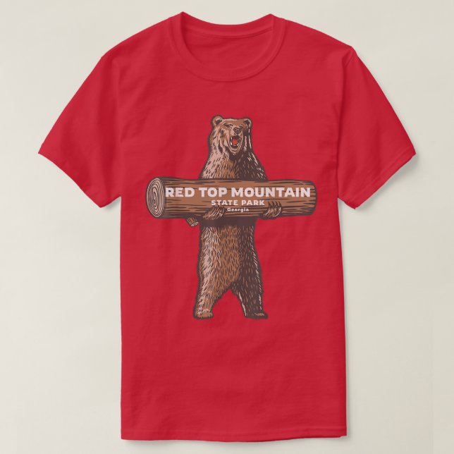 Red Top Mountain State Park Georgia Bear Vacation  T Shirt (Design framsida)