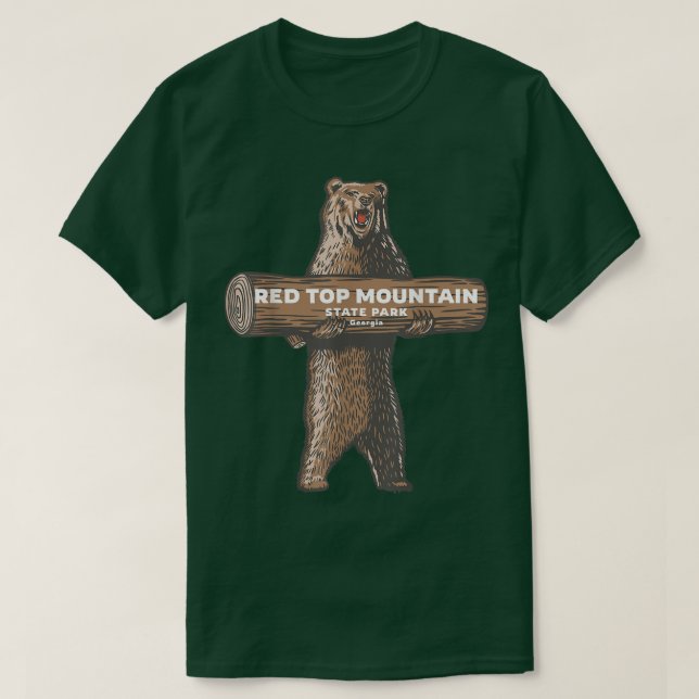 Red Top Mountain State Park Georgia Bear Vacation T Shirt (Design framsida)