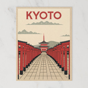 Red Torii Grind i Retro Kyoto Vykort