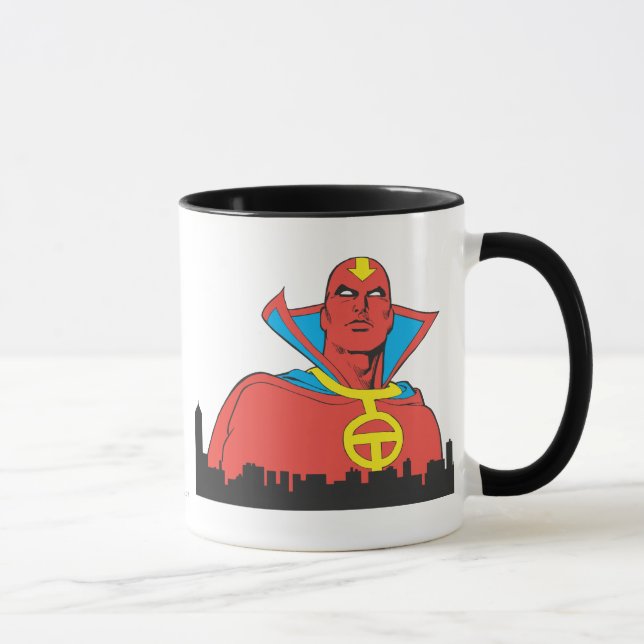 Red Tornado bakom Cityscape Mugg (Höger)