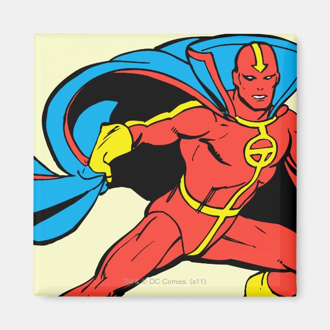 Red Tornado Cape Pose Magnet (Framsidan)