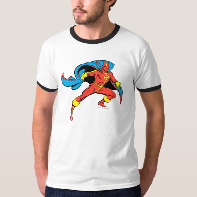 Red Tornado Cape Pose T Shirt (Framsida)