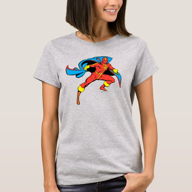 Red Tornado Cape Pose T Shirt (Framsida)