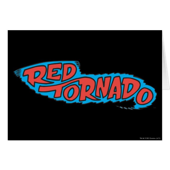 Red Tornado Logotyp Hälsningskort (Framsidan Horizontal)
