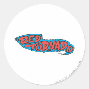 Red Tornado Logotyp Runt Klistermärke