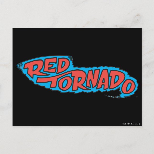 Red Tornado Logotyp Vykort (Framsida)