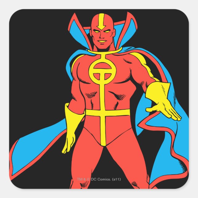 Red Tornado Pose Fyrkantigt Klistermärke (Framsida)