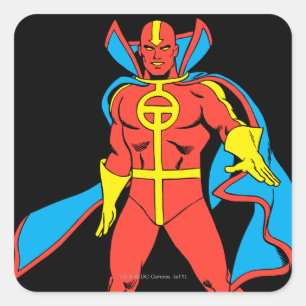Red Tornado Pose Fyrkantigt Klistermärke