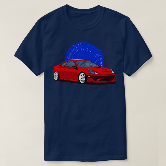 Red Toyota Celica gts T Shirt (Design framsida)