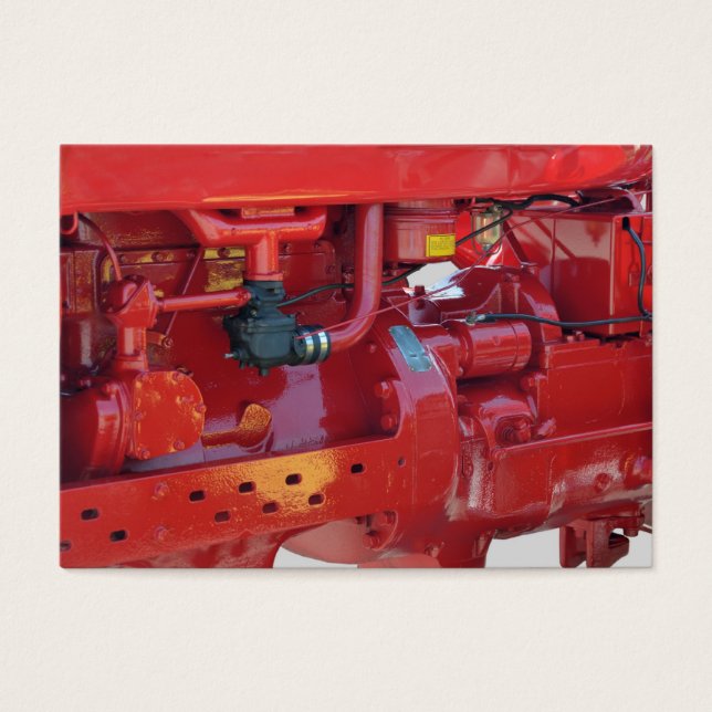 Red Tractor Engine Visitkort (Framsidan)