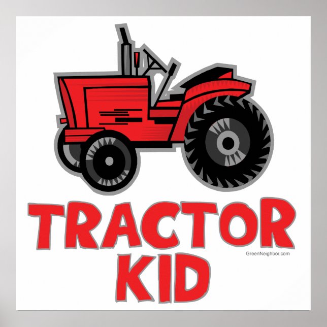 Red Tractor Kid Poster (Framsidan)