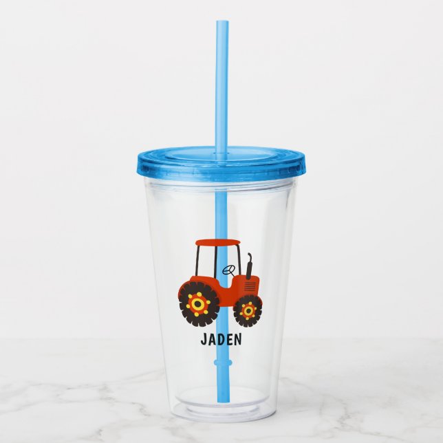 Red Tractor Kids Personlig Farm Barnyard Take Away Mugg (Framsida)