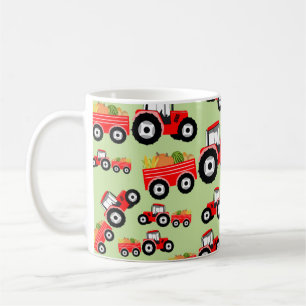 Red Tractor Lastbil Farm Producer Kaffemugg