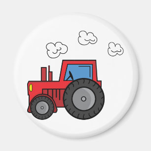 Red Tractor Magnet