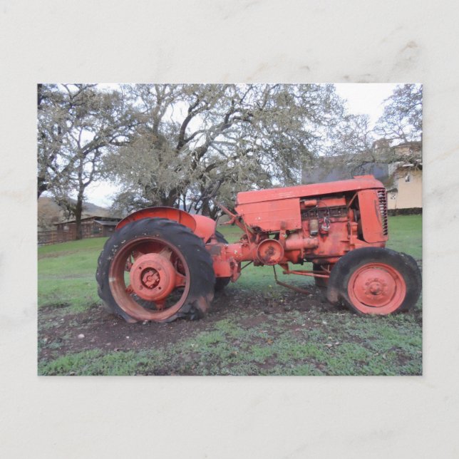 Red Tractor Vykort (Framsida)