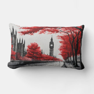 Red träd & Big Ben Lumbarkudde