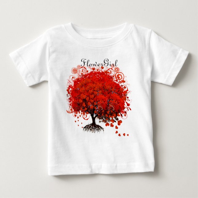 Red Träd Bröllop T-Shirts (Framsida)