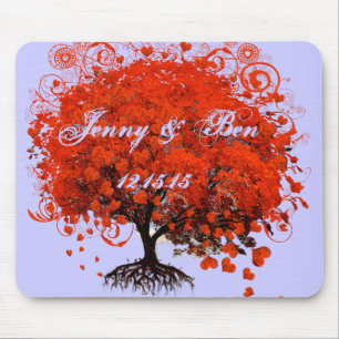 Red Träd Bröllop T-Shirts, Gifts, Stickers & Favor Musmatta