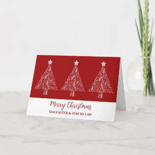 Red Träd Dotter & Son i Law God jul Kort