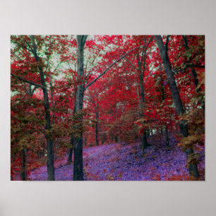 Red Träd Forest Poster