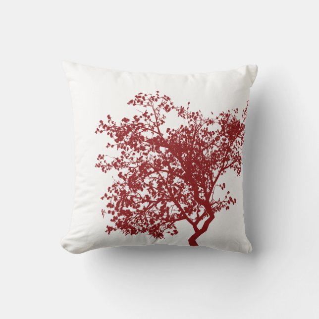 Red Träd Pillow Kudde (Framsida)