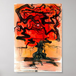 red träd poster